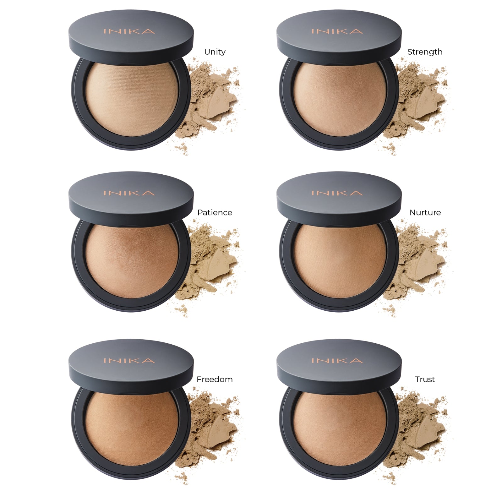 INIKA ORGANIC KOMPAKTINĖ MINERALINĖ PUDRA  - Nurture, 8 g